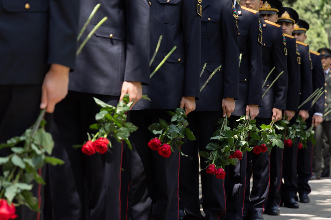 DİN-in kursantları Heydər Əliyevin məzarını ziyarət ediblər - FOTOLAR (VİDEO)